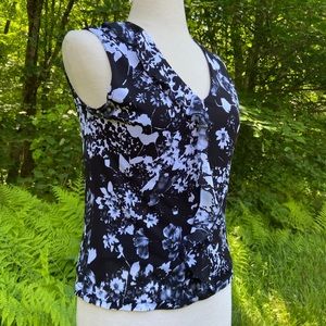 B&W Floral Sleeveless Blouse *Free w/ Purchase*